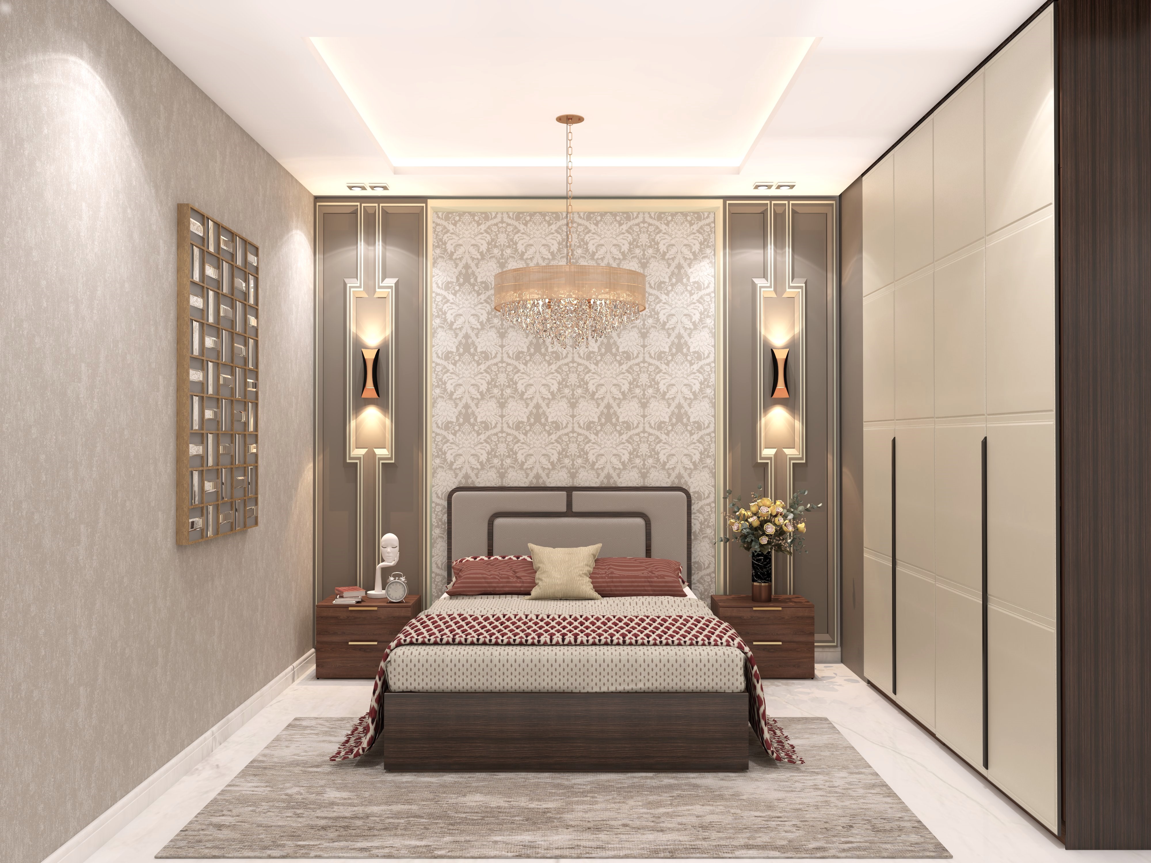 Luxurious bedroom with modern décor - Beautiful Homes