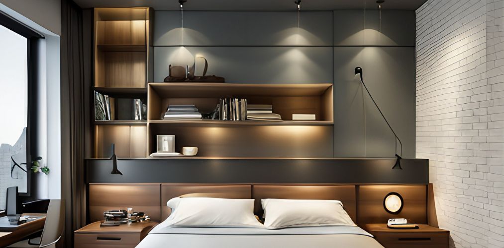 Wooden wall shelves for bedroom wall-Beautiful Homes