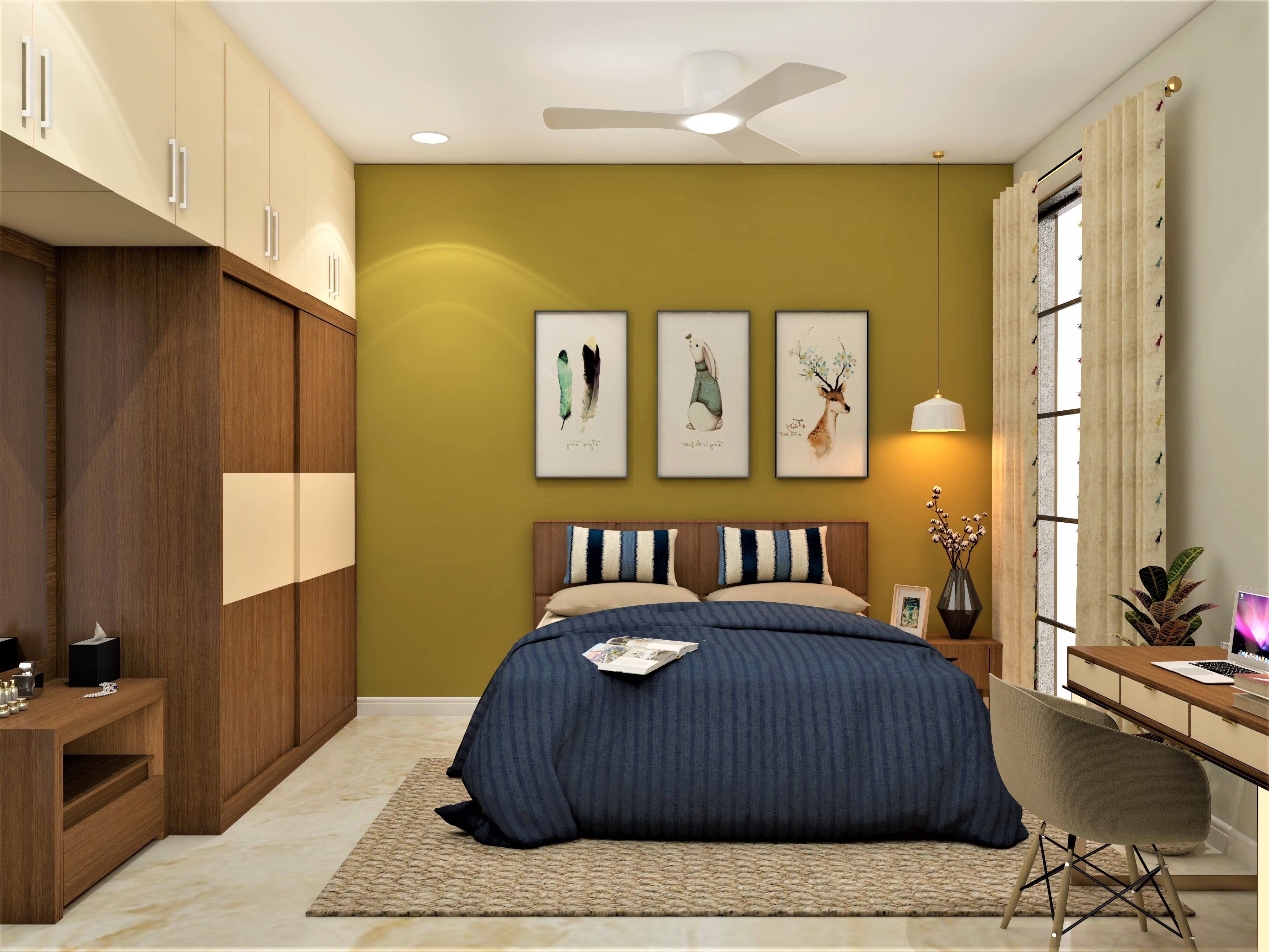 Modern guest room design with a sliding wardrobe - Beautiful Homes