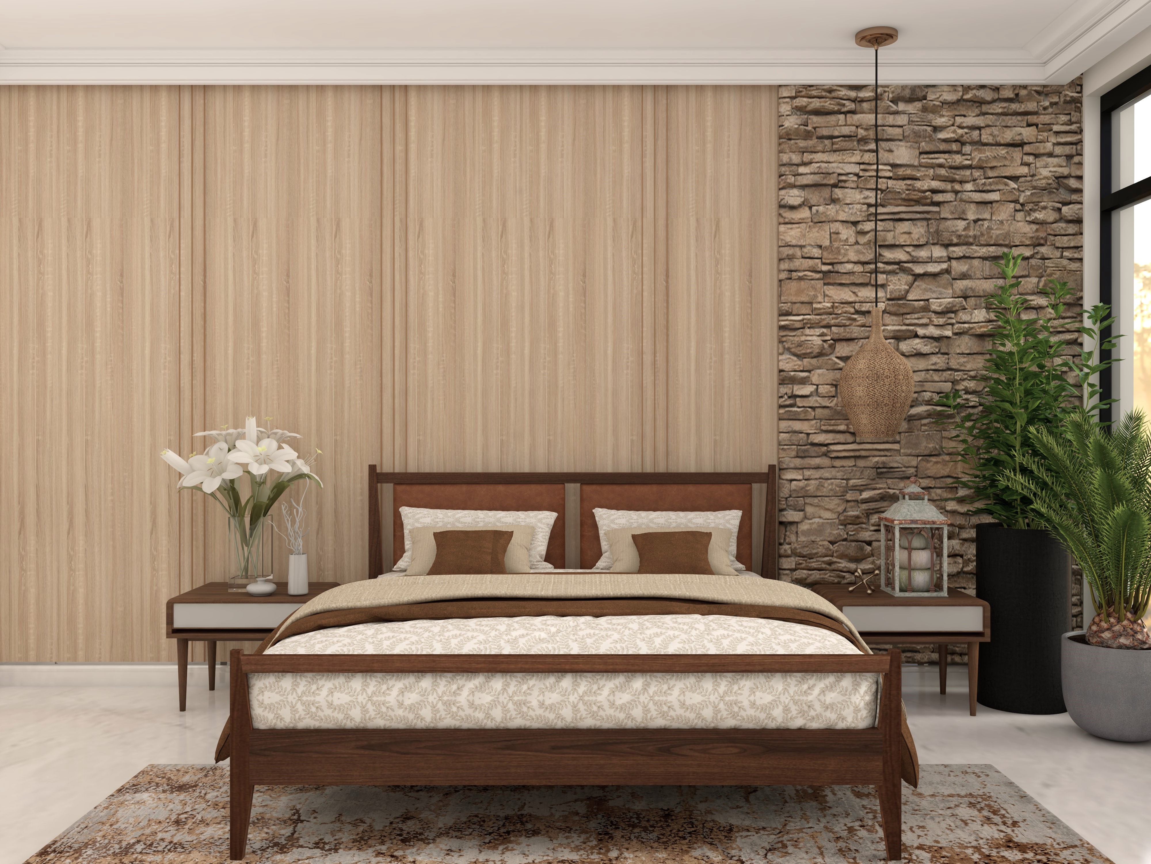 Nilaya Luxe bed with bedside tables - Beautiful Homes