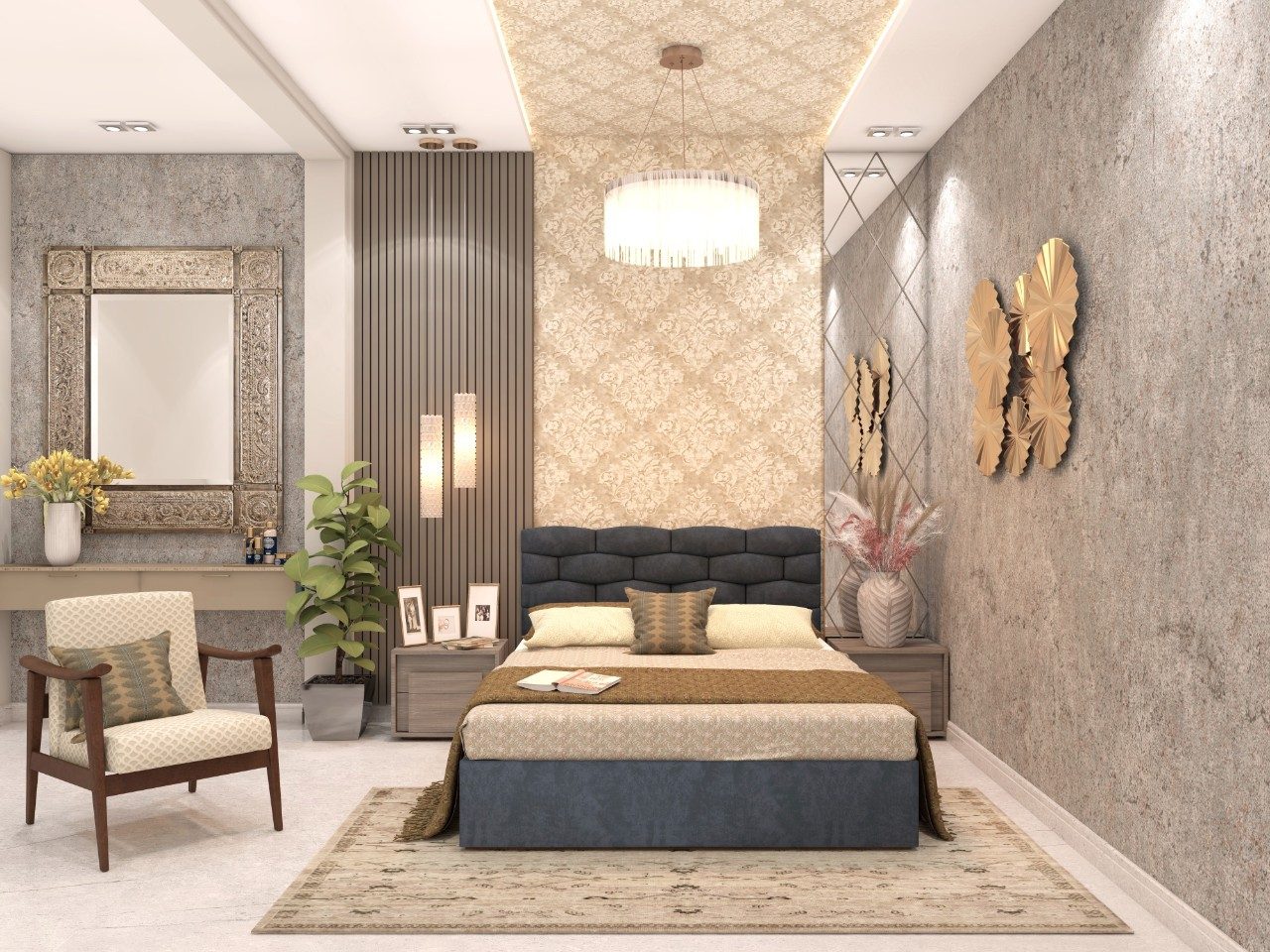 Modern bedroom with elegant décor - Beautiful Homes