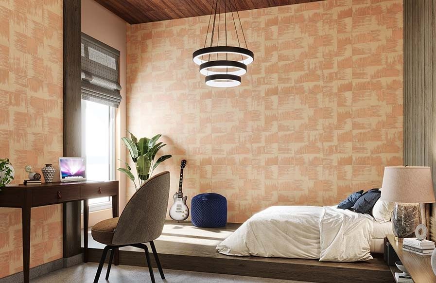 An Indian contemporary bedroom interior with subtle patterns for an ethnic look - Beautiful Homes