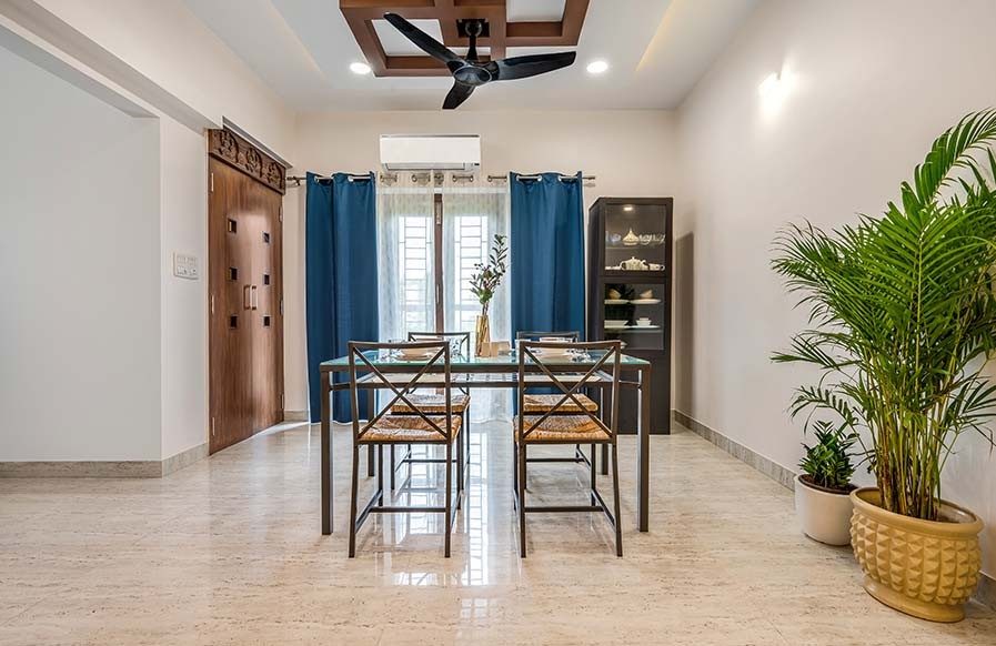 Spacious dining room design with muted colour palette - Beautiful Homes