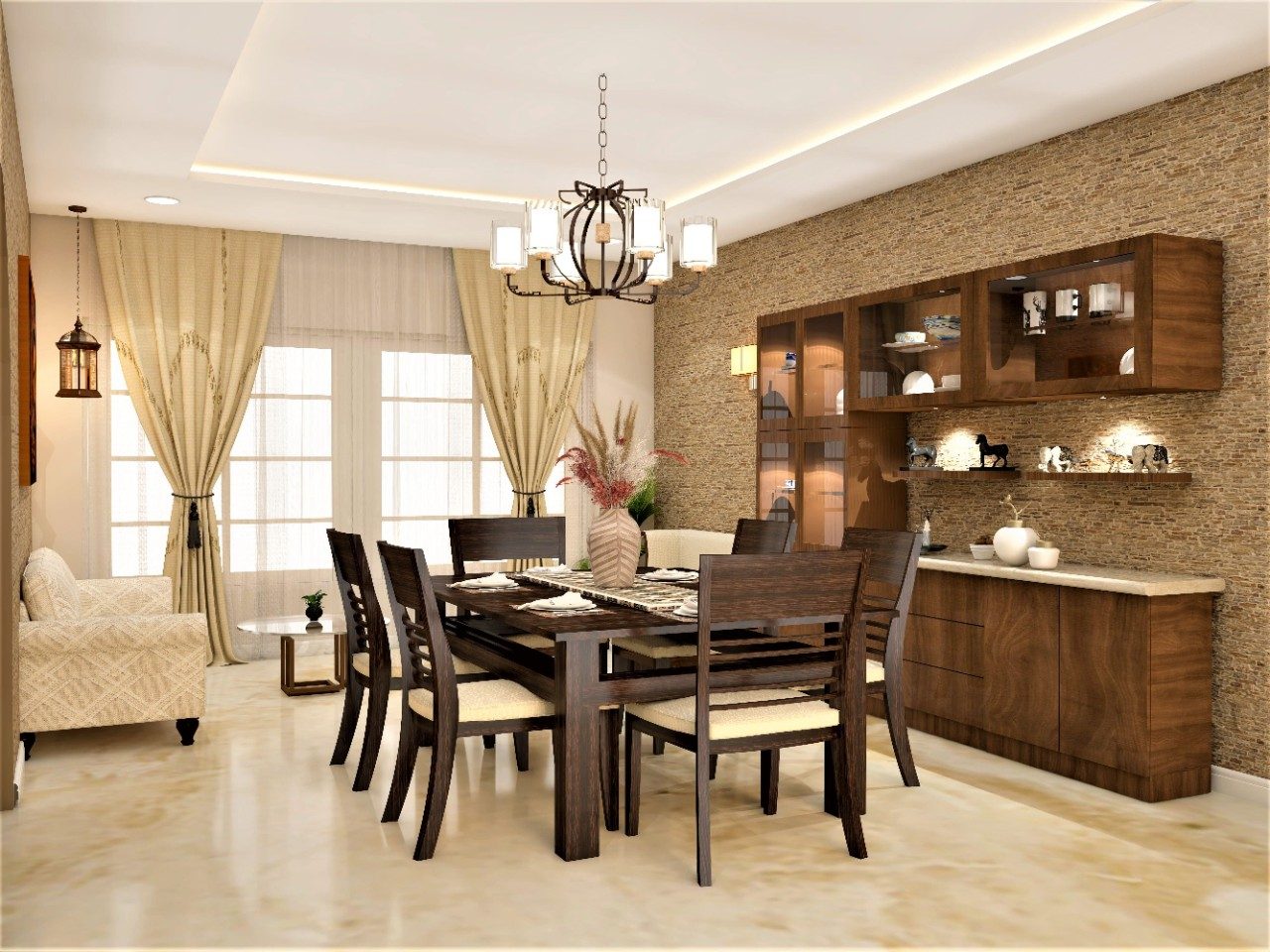 Indian dining room design perfect for a large family - Beautiful Homes