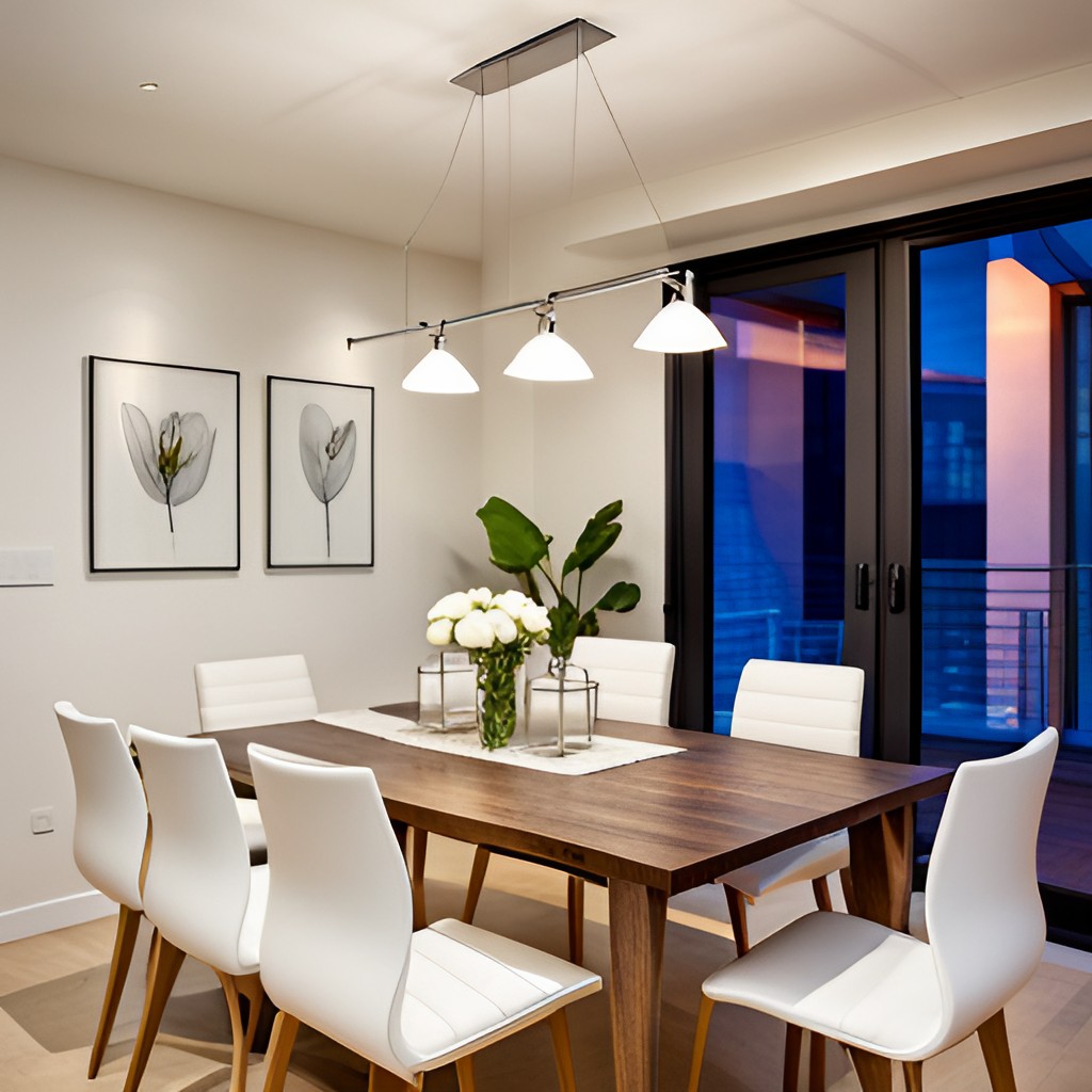 Dining Room Décor with Handing Light - Beautiful Homes