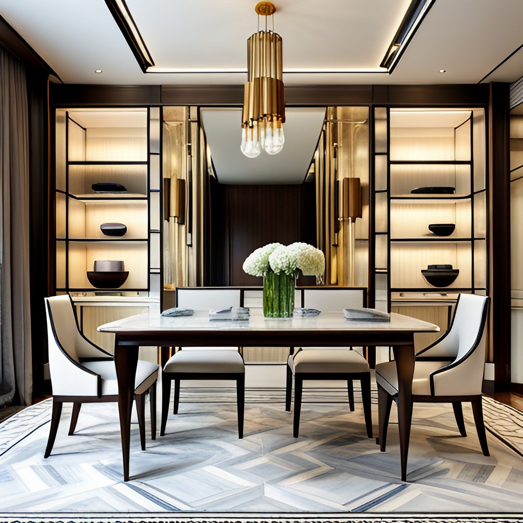 Dining Room Design with Marble Top - Beautiful Homes
