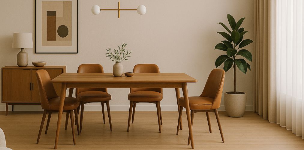 Dining table with chairs in a modern setup - Beautiful Homes