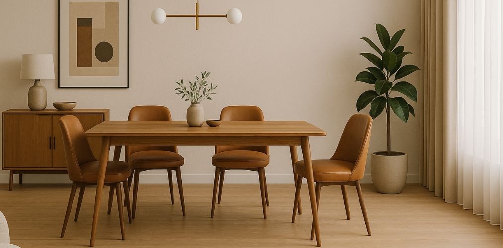Dining table with chairs in a modern setup - Beautiful Homes