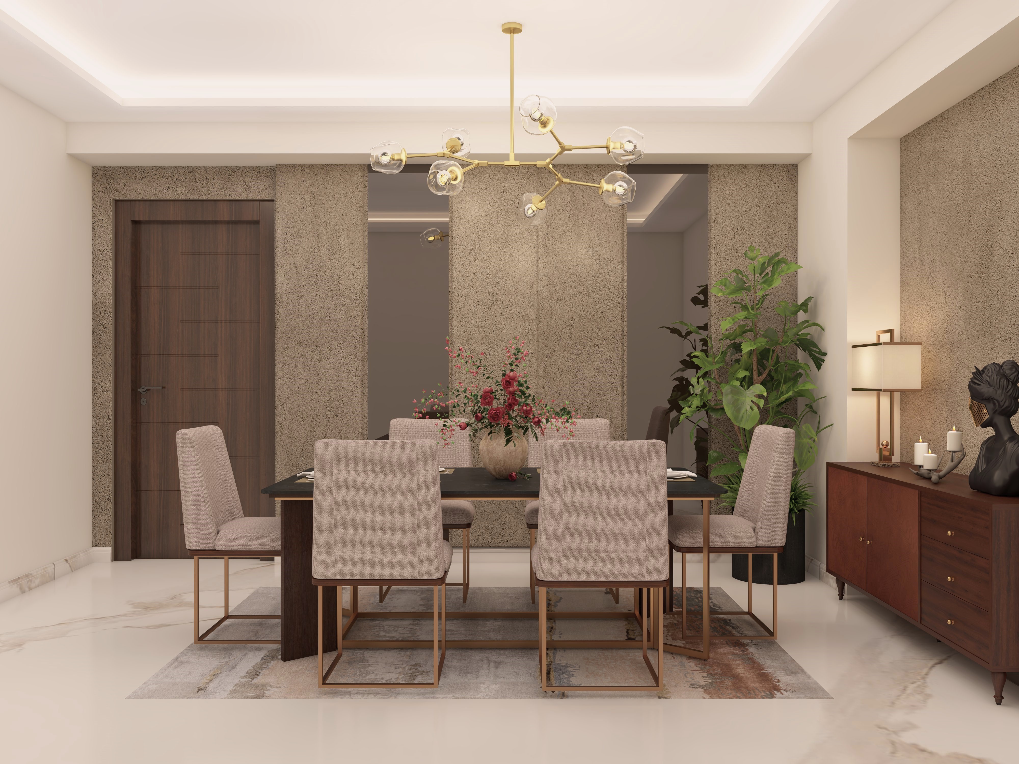 Modern contemporary dining room with Nilaya furniture - Beautiful Homes