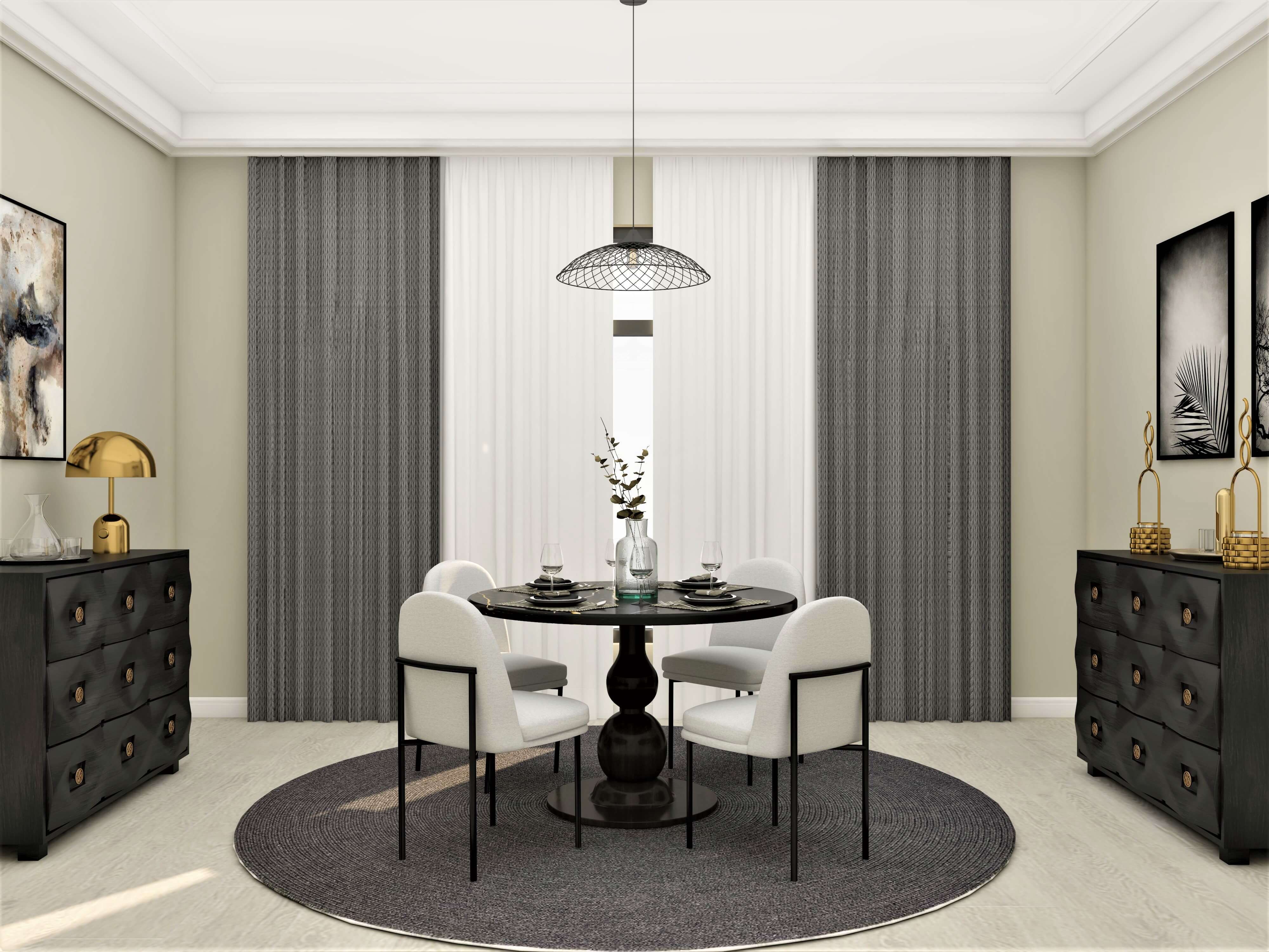 Modern style four-seater dining room design - Beautiful Homes