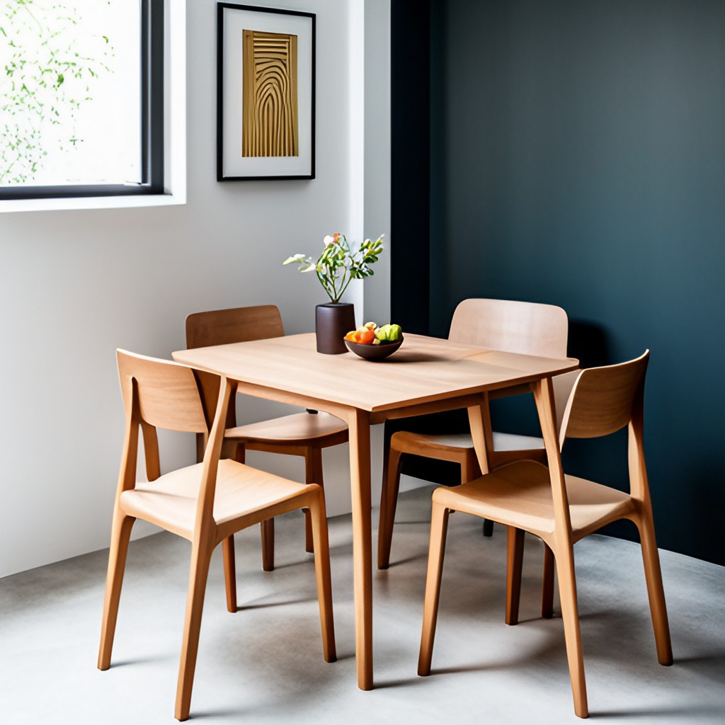 Small Dining Table with Wooden Chairs - Beautiful Homes
