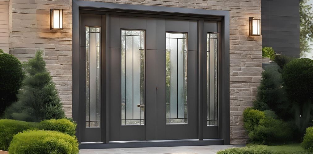 Contemporary style double door with glass - Beautiful Homes