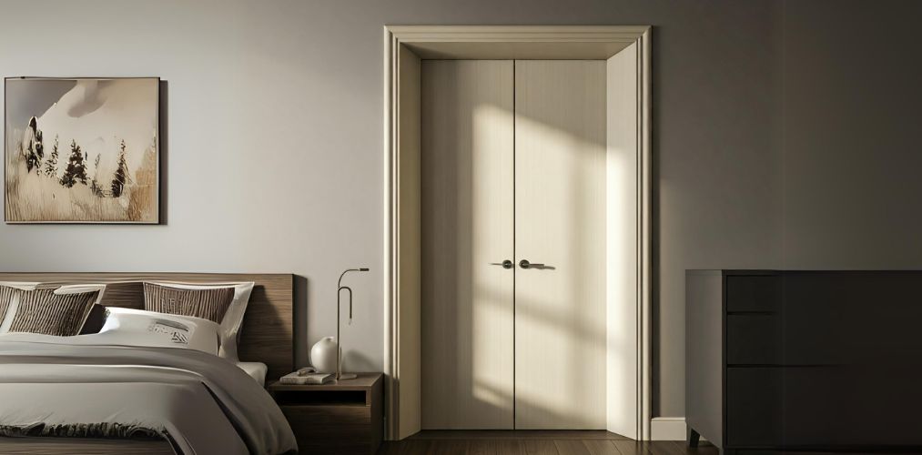 Minimalistic off-white simple door for bedroom - Beautiful Homes