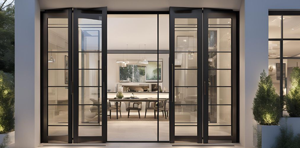 Modern french style black double door design - Beautiful Homes