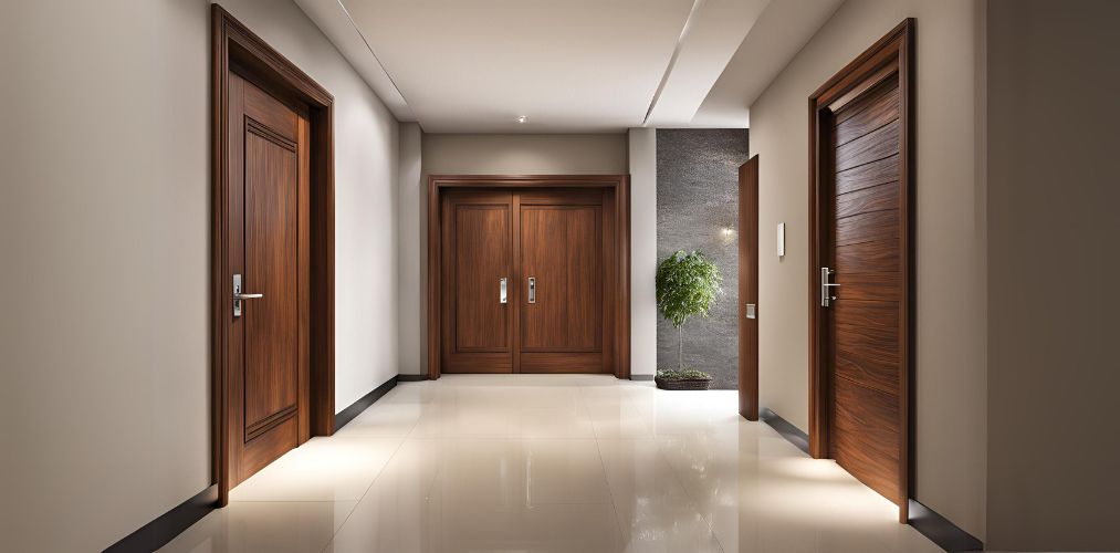 Solid wooden door design for an apartment - Beautiful Homes