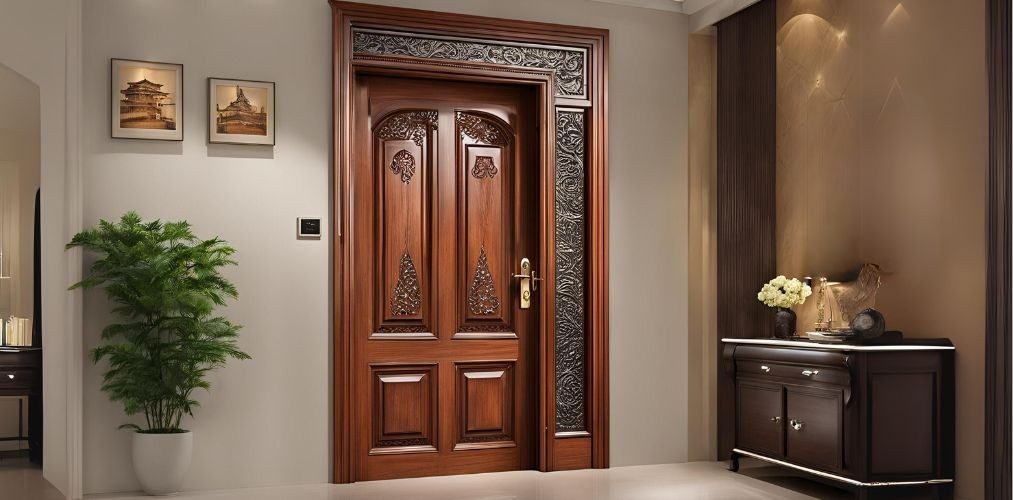 Wooden door design with intricate carvings - Beautiful Homes