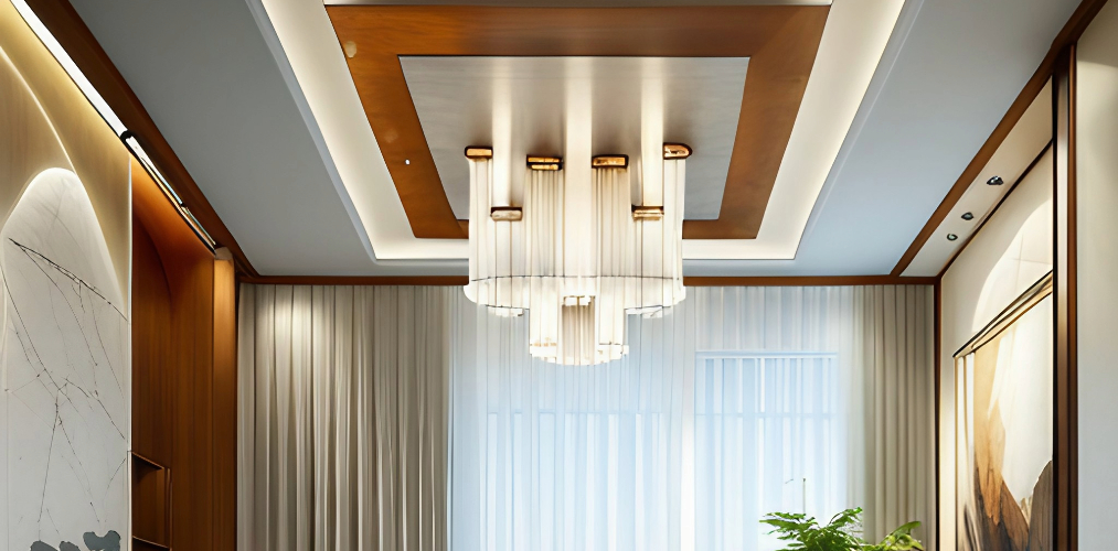Art deco false ceiling for dining-Beautiful Homes