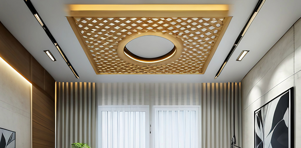 CNC jaali ceiling design for master bedroom-Beautiful Homes