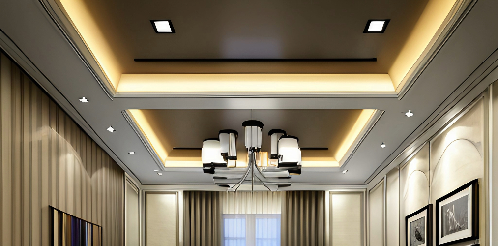 White coffered ceiling design for living room-Beautiful Homes