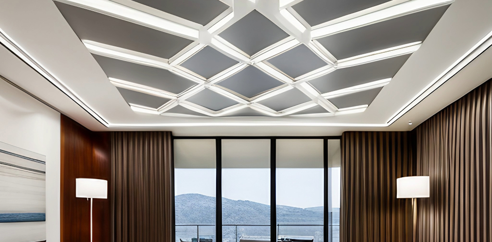 Decorative ceiling design with profile lights-Beautiful Homes