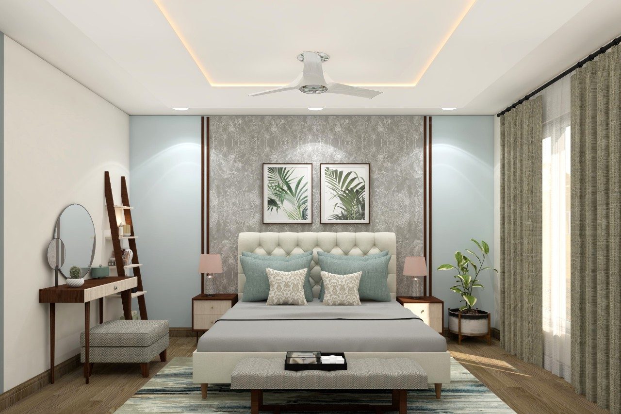 False ceiling design for bedroom with indirect lighting-Beautiful Homes