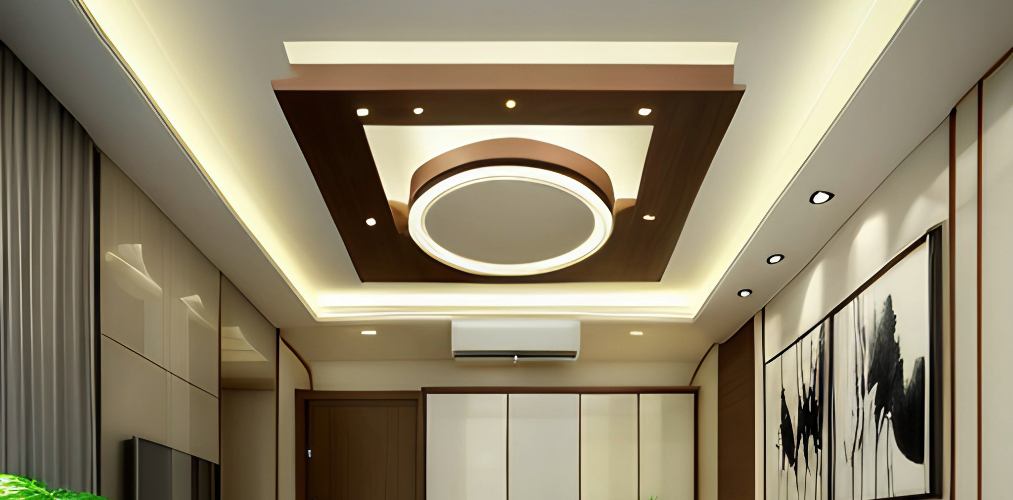 Multi-level ceiling for bedroom with pop-Beautiful Homes