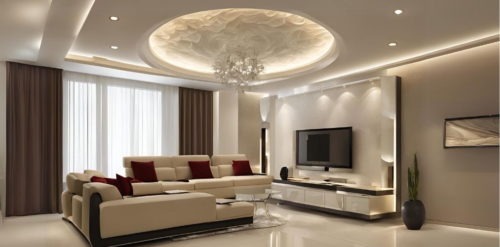 Modern circular false ceiling design with gypsum and POP - Beautiful Homes