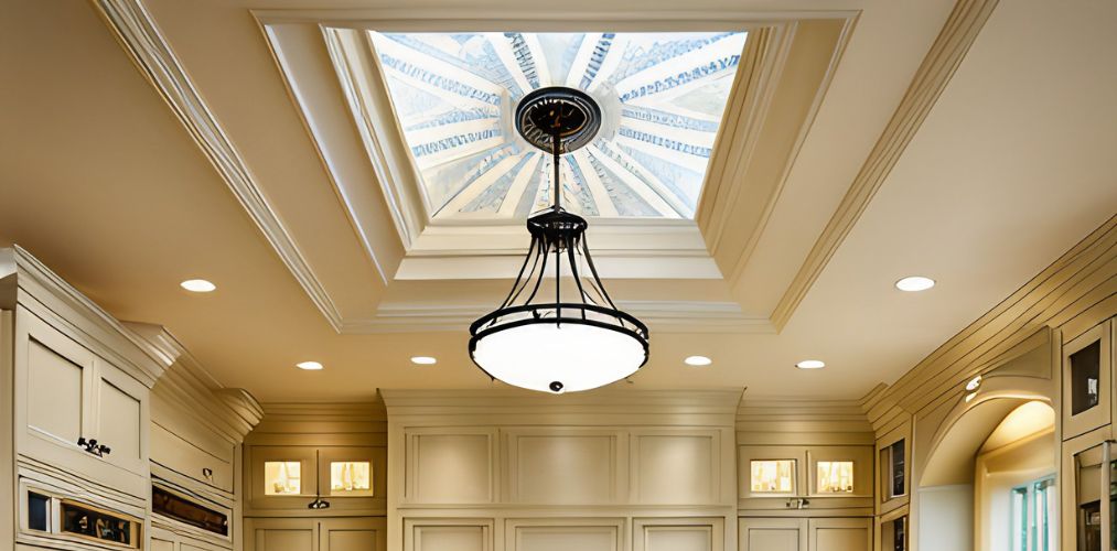 Traditional ceiling design for kitchen with downlights-Beautiful Homes