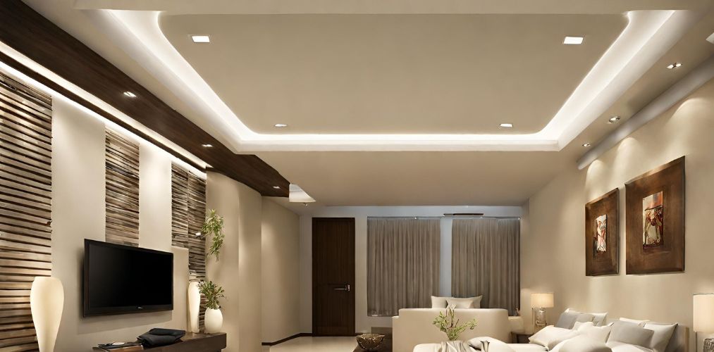 White gypsum false ceiling for master bedroom-Beautiful Homes
