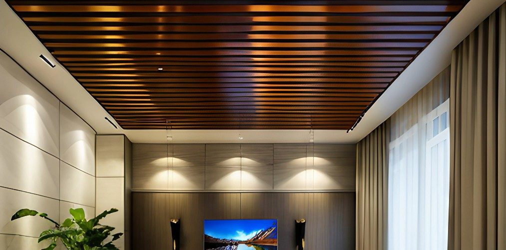 Wooden batten for false ceiling-Beautiful Homes