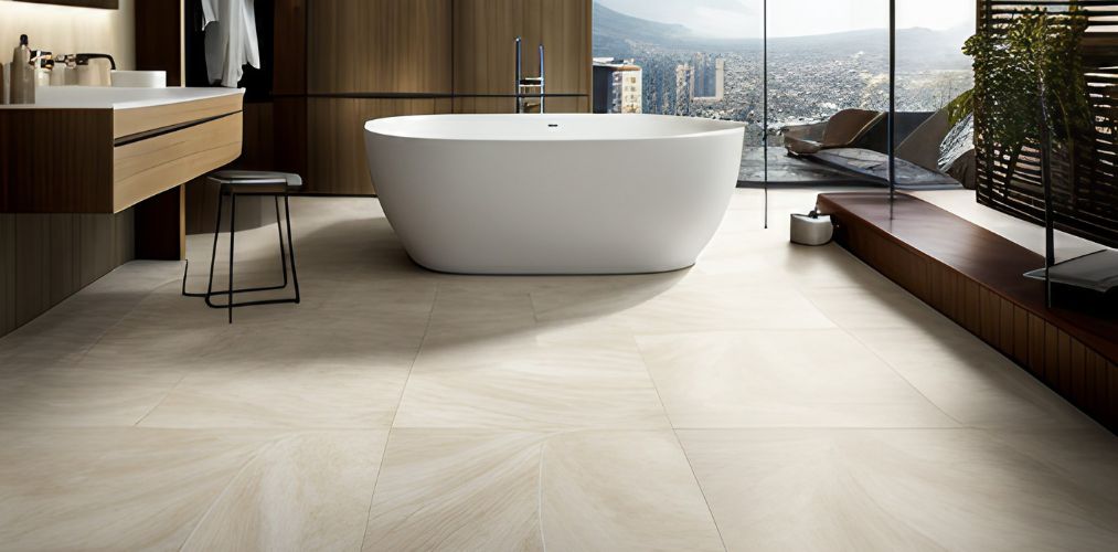 Ceramic tile flooring for bathroom-Beautiful Homes