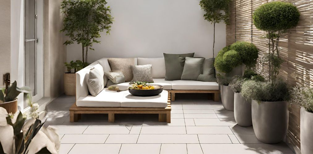 Ceramic tiled flooring for outdoor space - Beautiful Homes