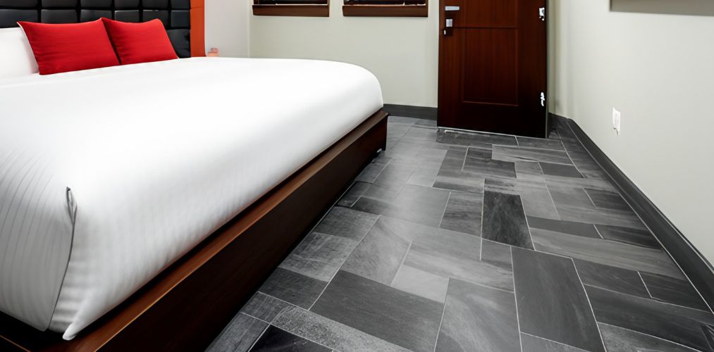 Flooring design for guest bedroom with granite flooring-Beautiful Homes