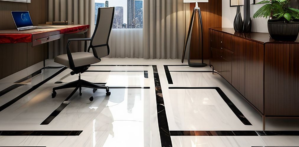 Marble floor design for home office-Beautiful Homes