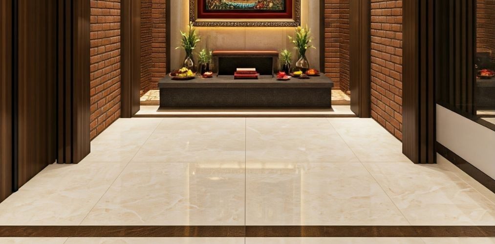 Glossy marble flooring with warm toned décor - Beautiful Homes