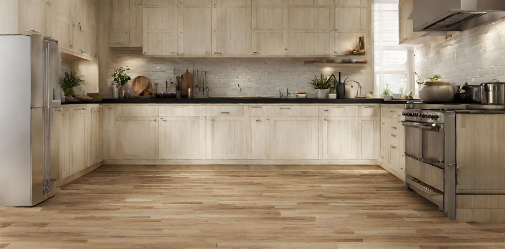 Wooden subway tiles for kitchen flooring-Beautiful Homes