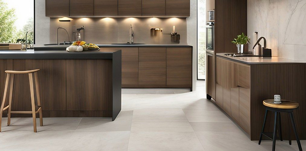 Latest tiles design with grey porcelain tiles for kitchen-Beautiful Homes