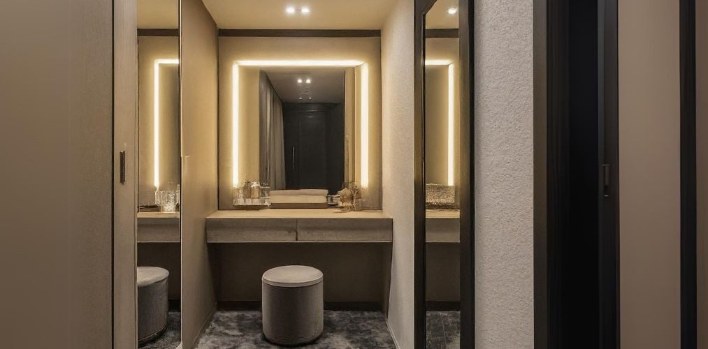 Led mirror for a simple dressing room - Beautiful Homes