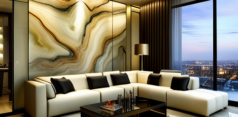 Wall tiles for living room with colored onyx stone-Beautiful Homes