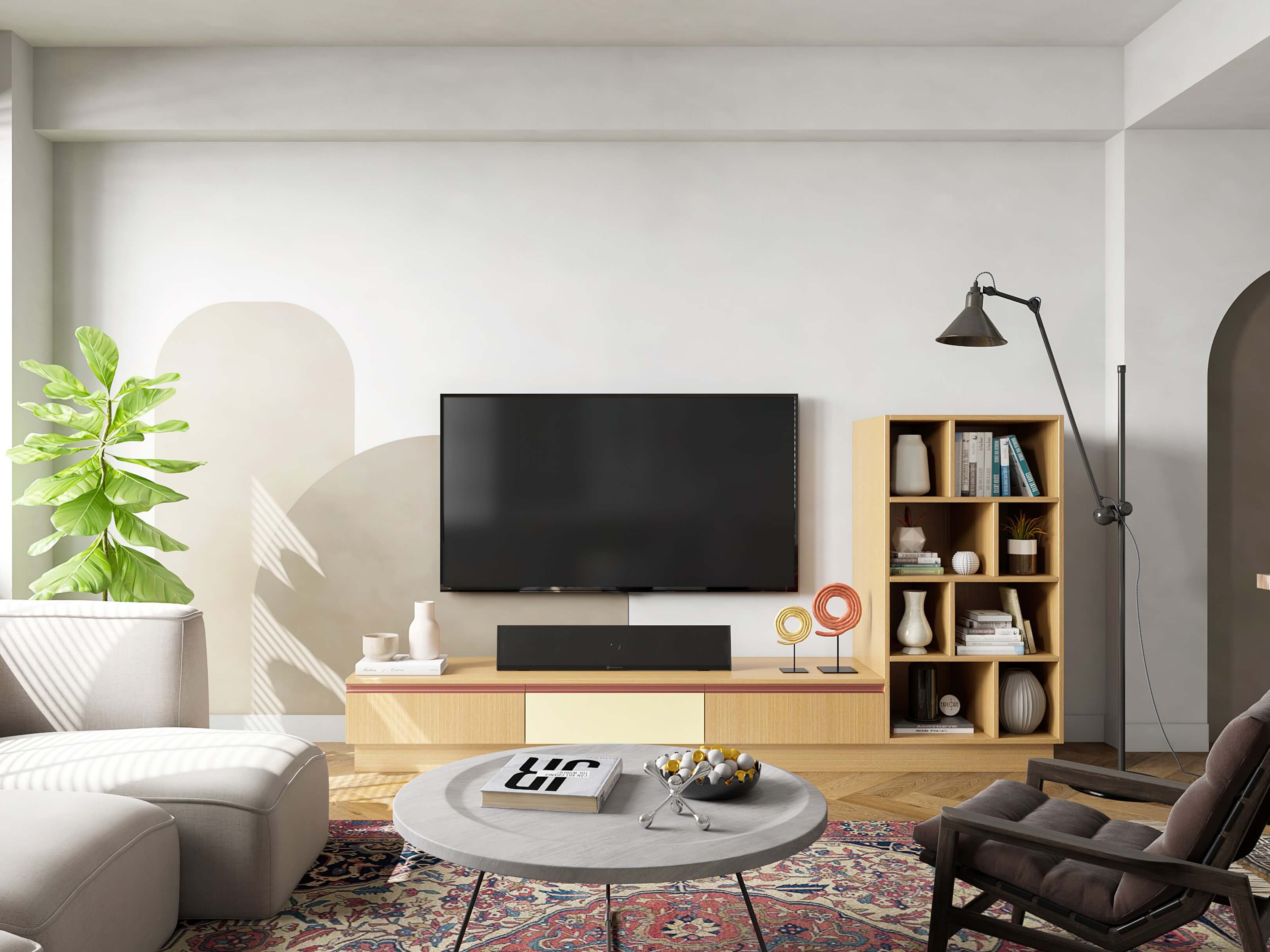 Elegant white toned living room design for a pleasant home design - Beautiful Homes