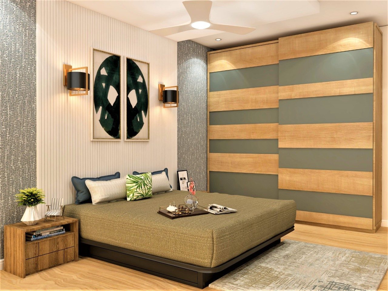 Modern bedroom design in grey - Beautiful Homes