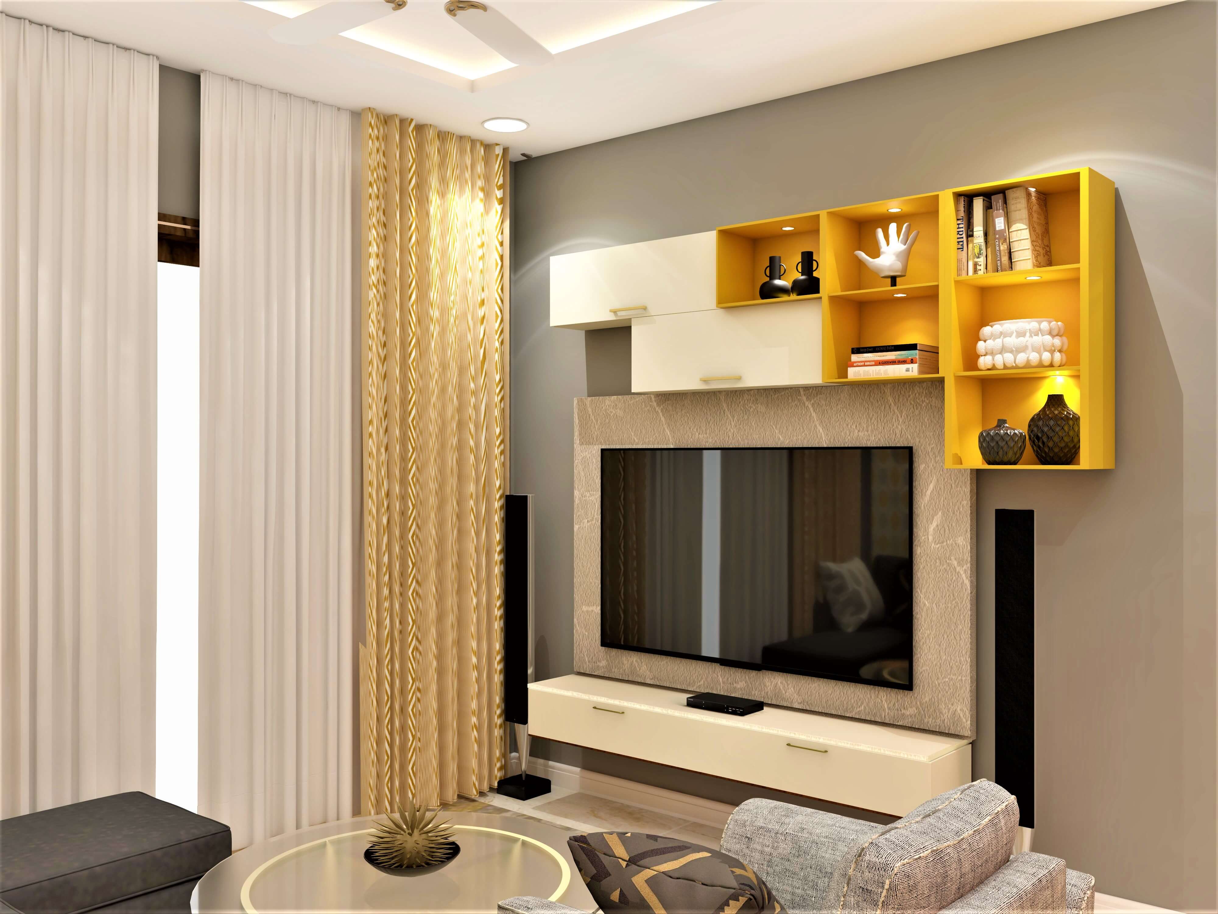 Modern living room design with wall trims - Beautiful Homes