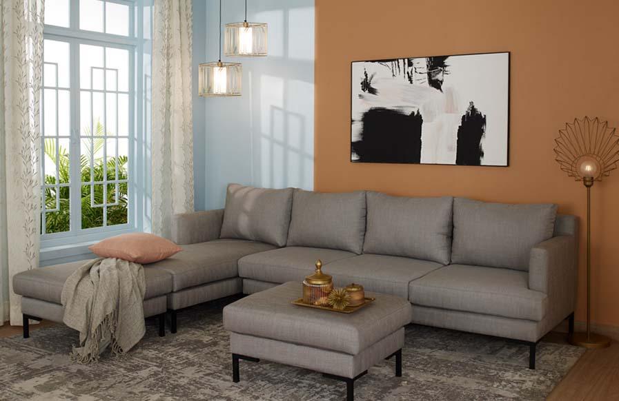 L shape sofa idea for your living room design - Beautiful Homes