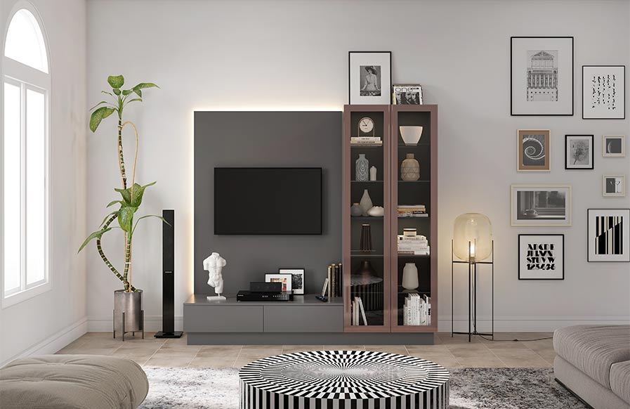 Glamorous TV unit design for living room design  - Beautiful Homes