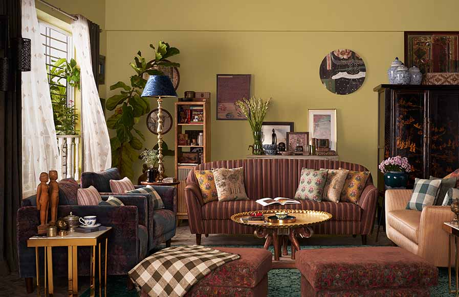 A neutral framework contemporary living room interior design - Beautiful Homes