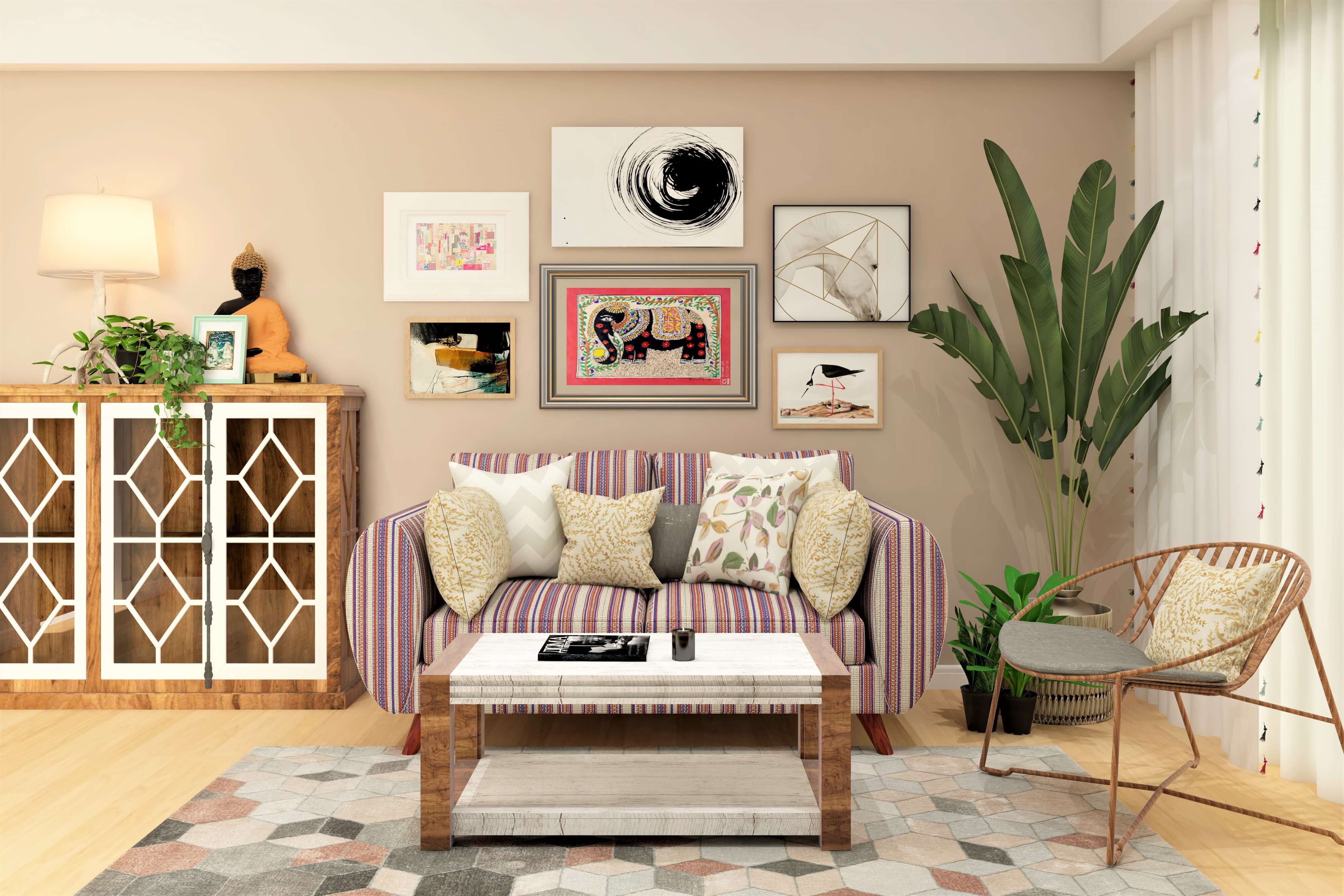Trendy urban living room - Beautiful Homes