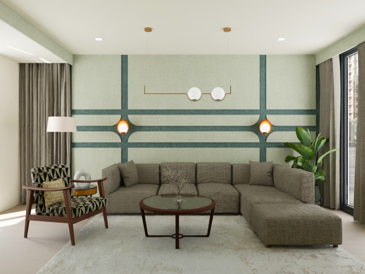 Living room with sofa, chair, and elegant décor - Beautiful Homes