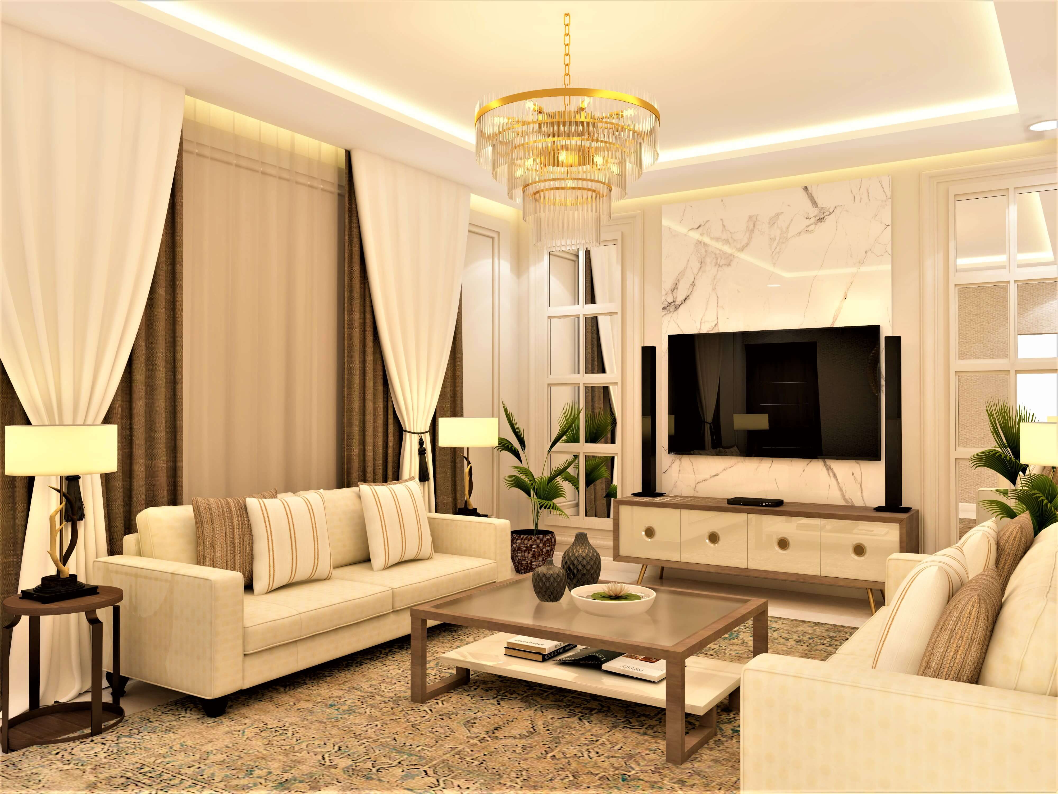 Classic living room design with a touch of gold - Beautiful Homes