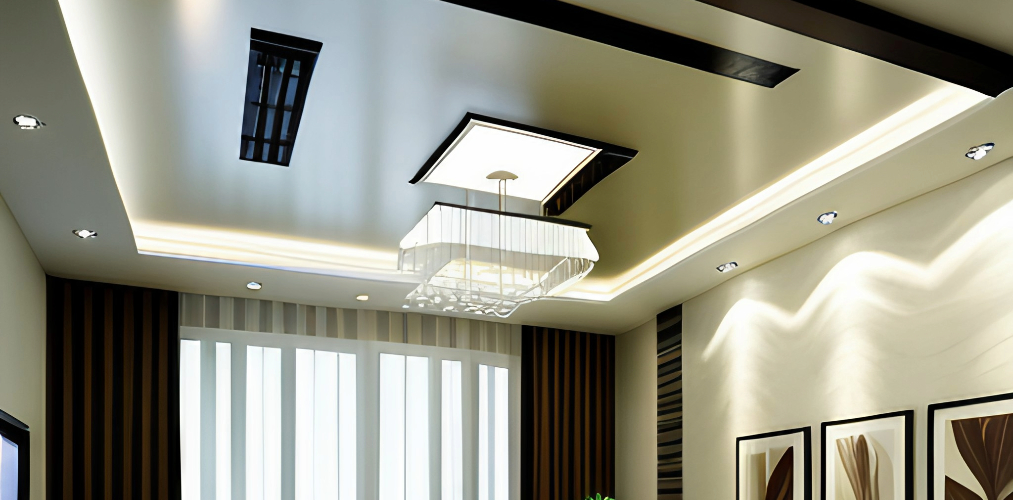 Recessed false ceiling design for living rooms - Beautiful Homes