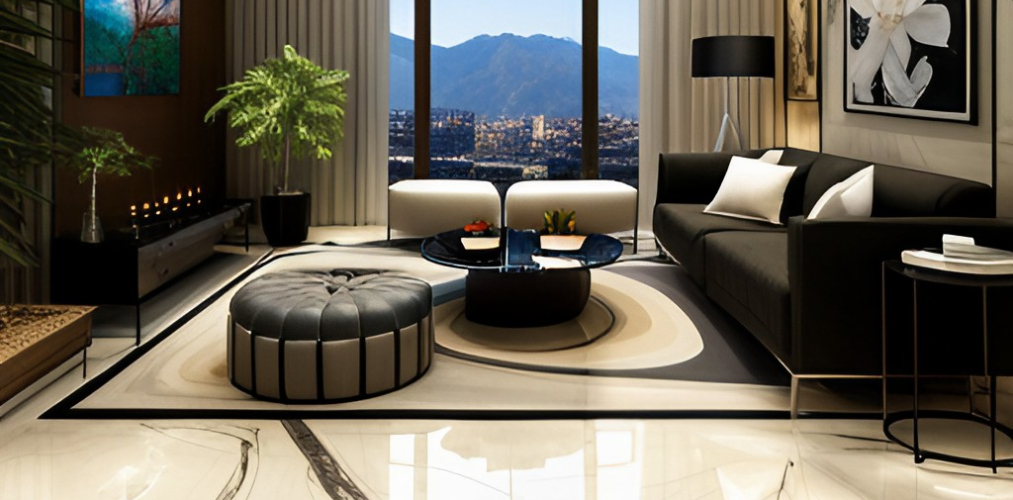Living Room with PVC Wall Panel - Beautiful Homes